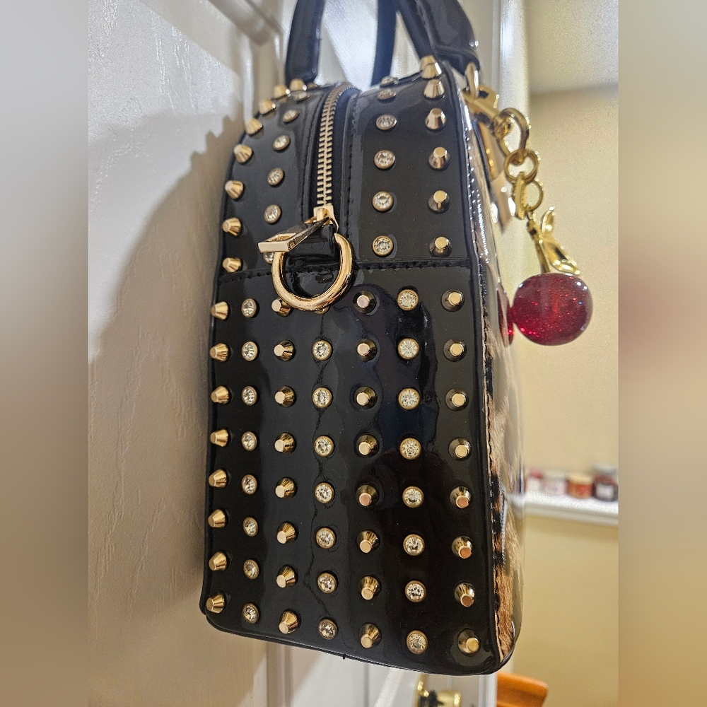 Large Leopard Print Satchel - Picture 4 of 12